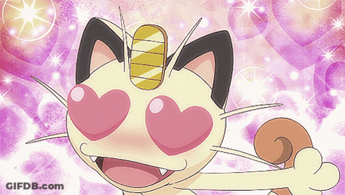 Smiley Face With Red Hearts In Its Eyes GIF