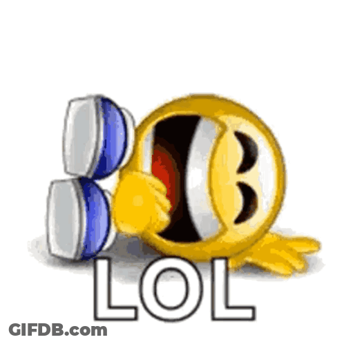 Smiley Face With Slippers Saying LOL GIF