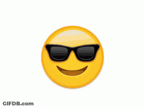 Smiley Face With Sunglasses And Sun GIF