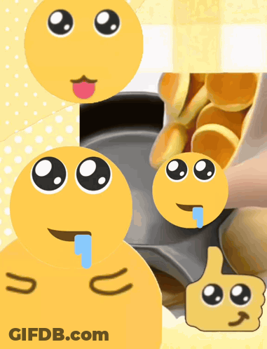 Smiley Faces Collage With Tongue Out GIF