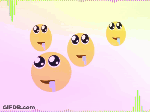 Smiley Faces With Tongues Out GIF