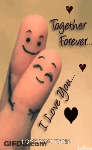 Smiley Fingers Together Forever GIF