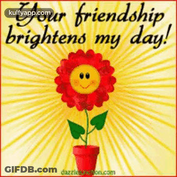 Smiley Flower Brightens My Day GIF