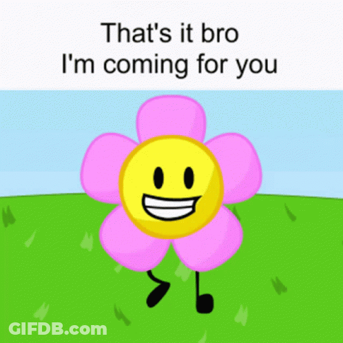 Smiley Flower Saying That's It Bro I'm Coming GIF
