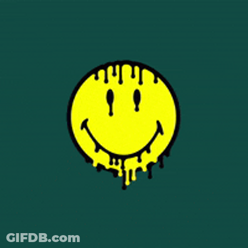 Smiley Melting Drip Face Emoji GIF