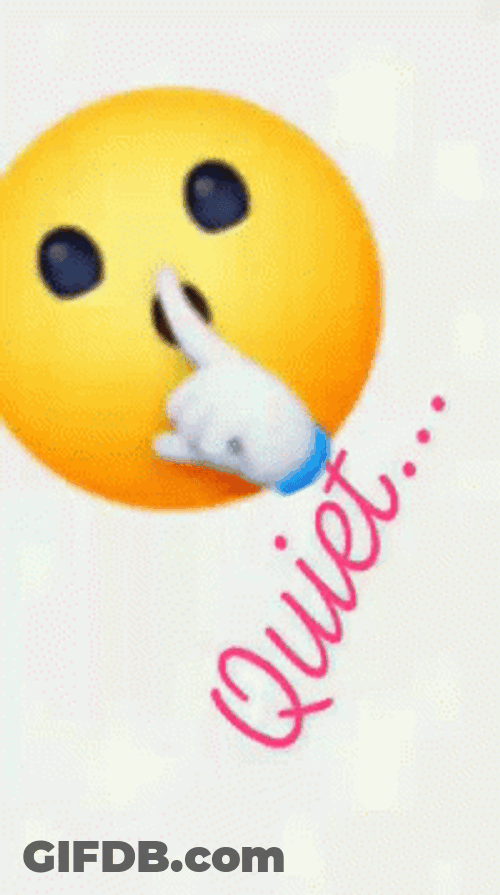 Smiley Shhh Quiet GIF