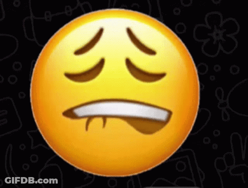 Smiley Sticking Out Tongue On Black GIF