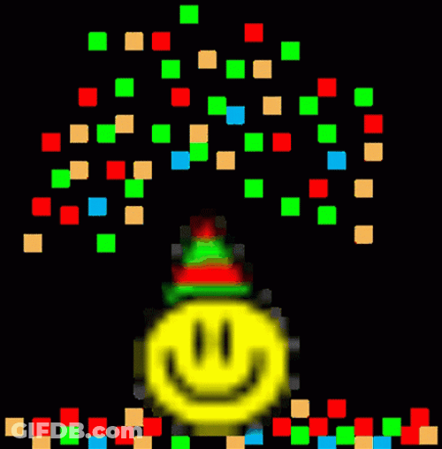 Smiley With Confetti GIF
