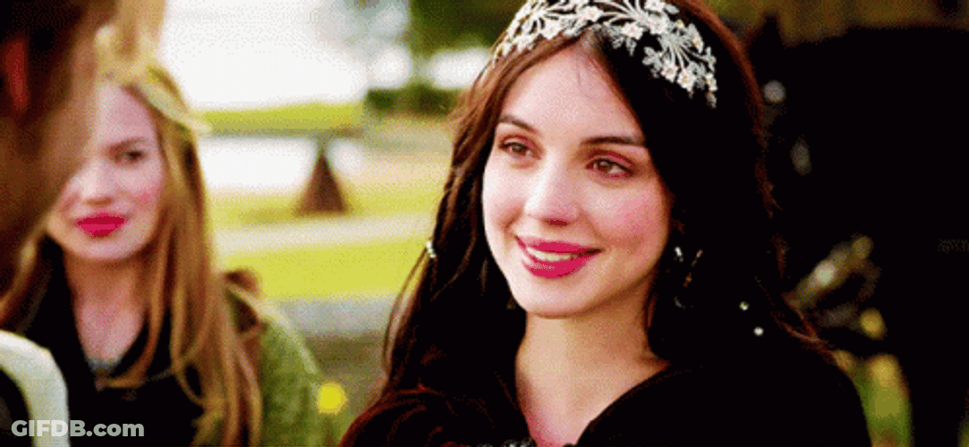 Smiling Adelaide Kane Intense Gaze GIF