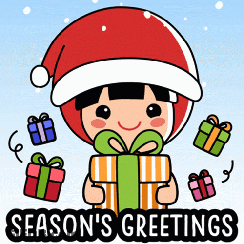 Smiling Angkukueh Girl Merry Christmas Friend GIF