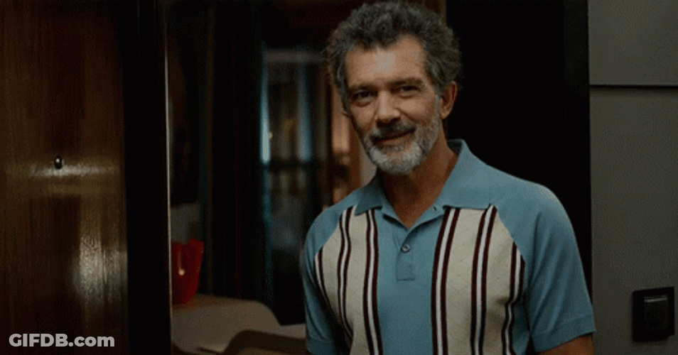 Smiling Antonio Banderas GIF