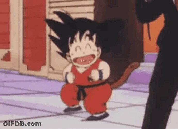Smiling Baby Goku GIF
