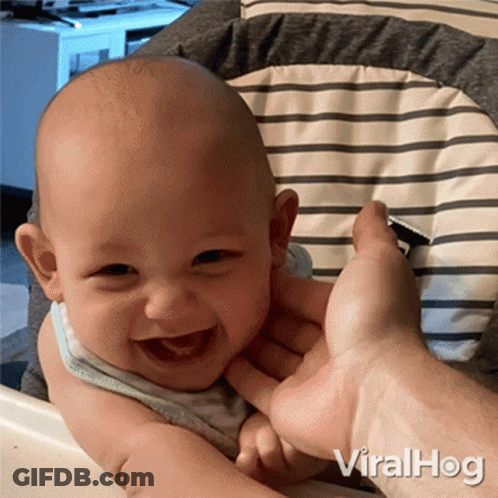 Smiling Baby Held By Person Viralhog GIF