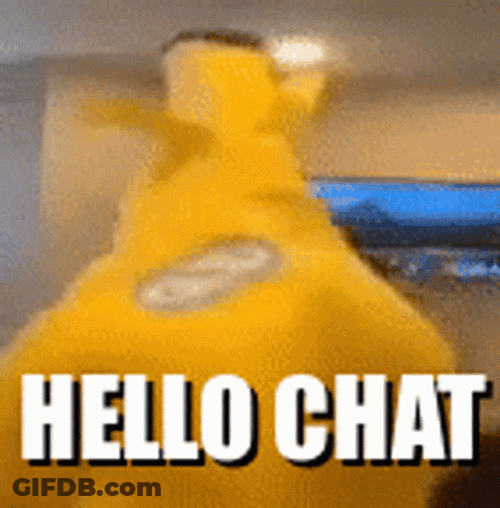 Smiling Banana Hello Chat GIF