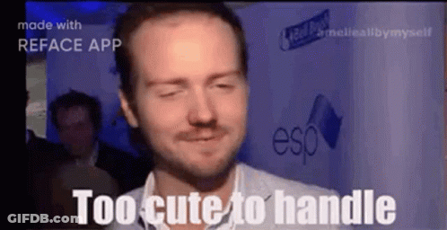 Smiling Bearded Man Too Cute To Handle GIF