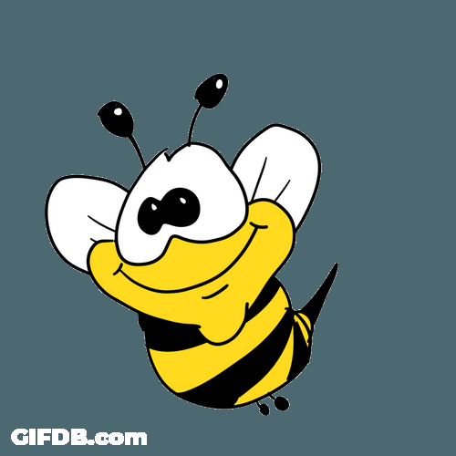Smiling Bee Animation GIF