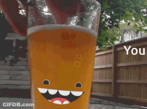 Smiling Beer Glass Saying You GIF