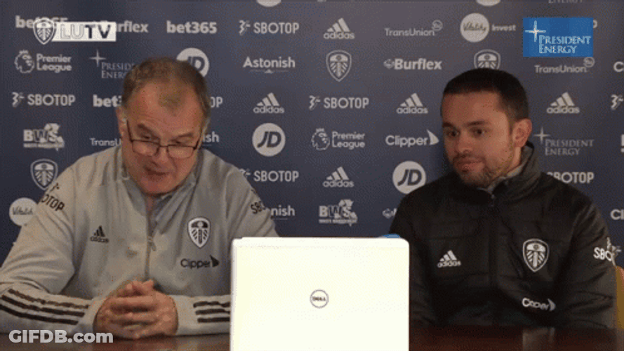 Smiling Bielsa Joking In Conference GIF