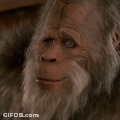 Smiling Big Foot GIF