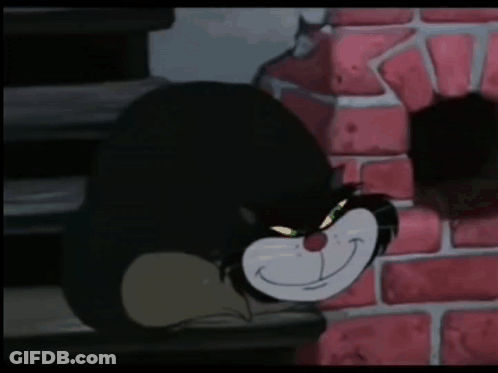 Smiling Black Cat With Yellow Eyes GIF