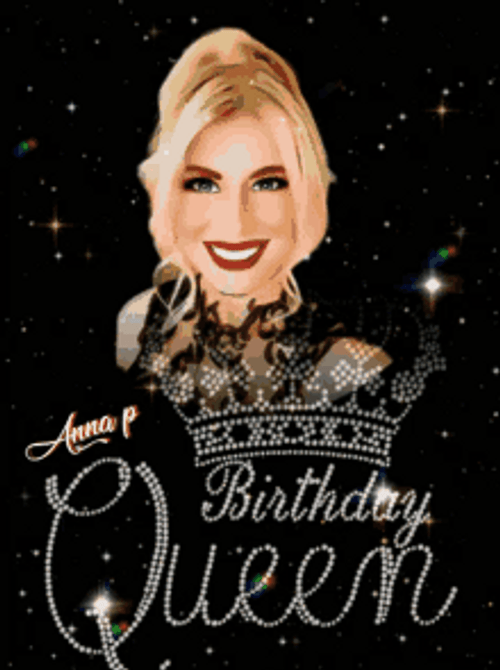 Smiling Blondie Girl Happy Birthday Queen GIF