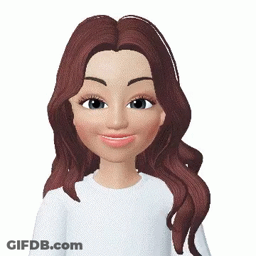 Smiling Cartoon Character Brown Hair Blue Eyes GIF