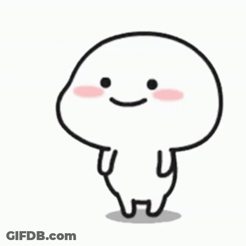 Smiling Cartoon Character Standing Up GIF