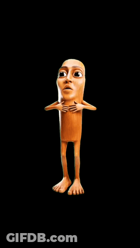 Smiling Cartoon Character With Long Legs GIF