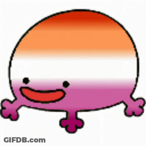 Smiling Cartoon Frog With Striped Body GIF