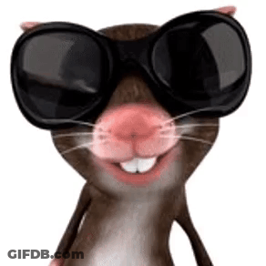 Smiling Cartoon Mouse In Sunglasses GIF