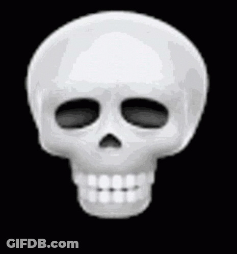 Smiling Cartoon Skull GIF
