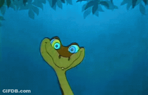 Smiling Cartoon Snake GIF