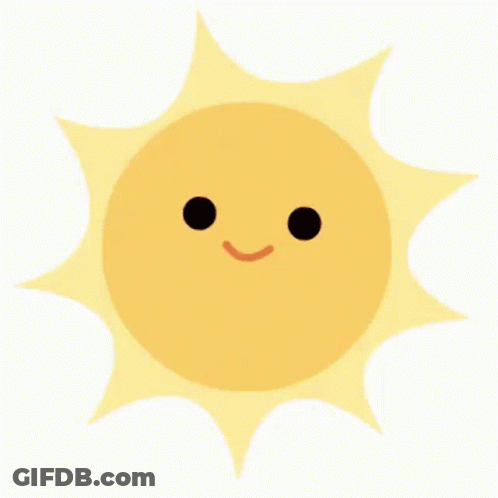 Smiling Cartoon Sun GIF