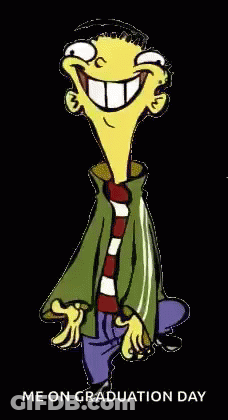 Smiling Cartoon With Graduation Day Me GIF