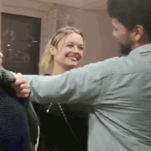 Smiling Couple Hug GIF