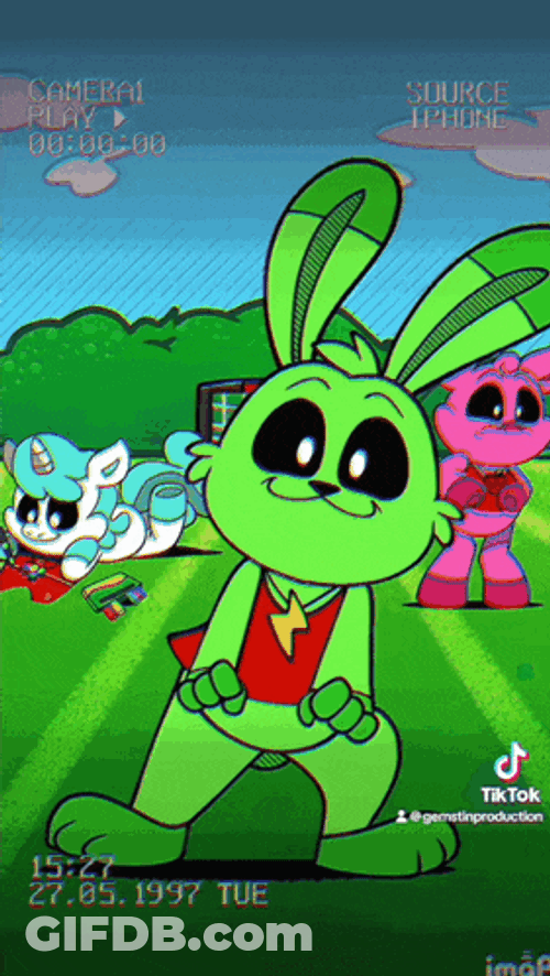 Smiling Critters Hoppy GIF