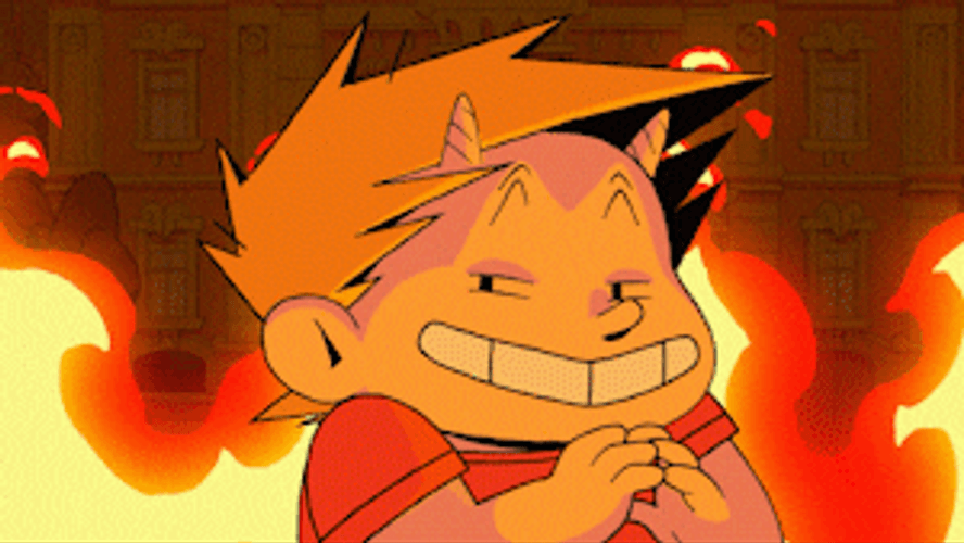 Smiling Devil Fire Plotting GIF