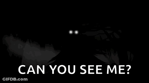 Smiling Face Glowing In Darkness GIF