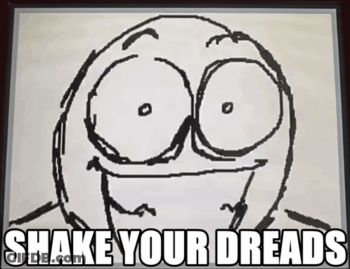 Smiling Face Saying Shake Your Dreads GIF