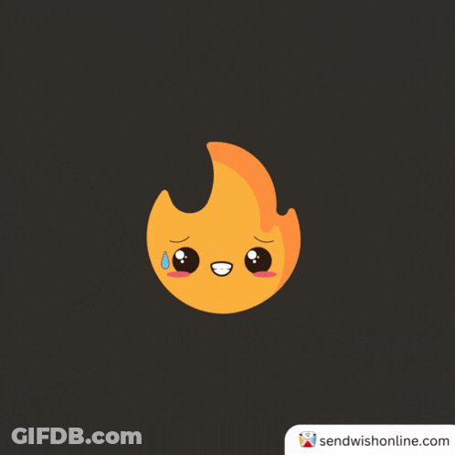 Smiling Fire Cartoon Sendwishonline.com GIF