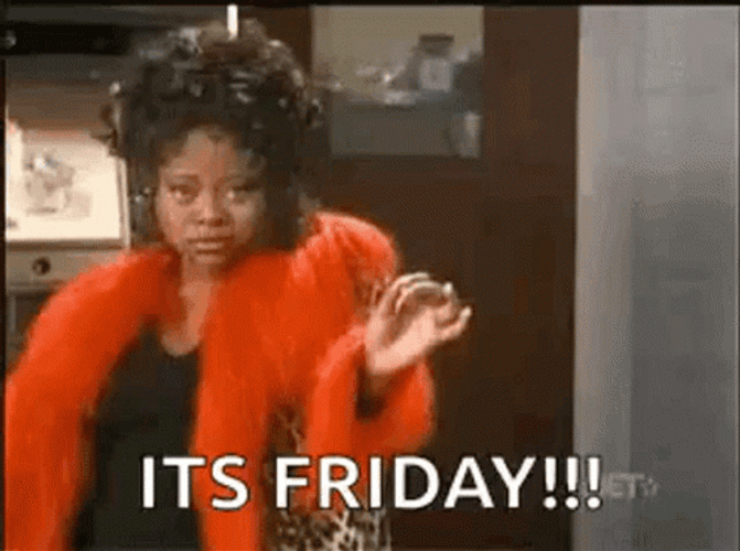 Smiling Friday Party Girl GIF