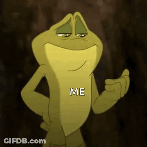 Smiling Frog From Princess And The Frog Pointing GIF