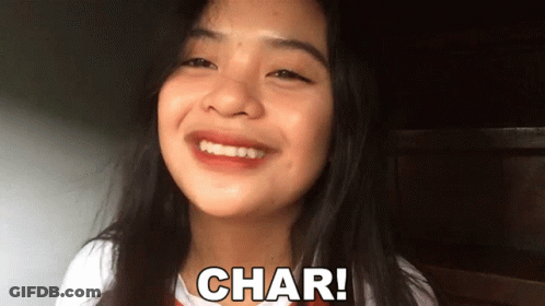 Smiling Girl With Char GIF