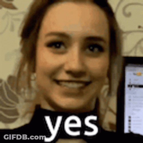 Smiling Girl Yess GIF