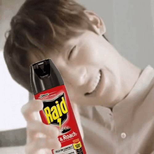 Smiling Hwang Min Yun Bug Spray GIF