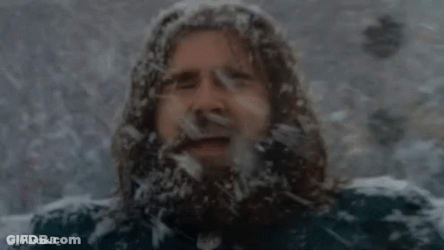 Smiling Jason Kelce In The Snow GIF