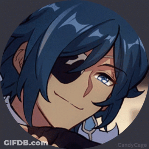 Smiling Kaeya Ice Effect GIF