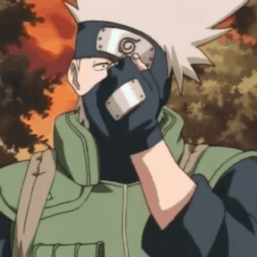 Smiling Kakashi Naruto Anime GIF