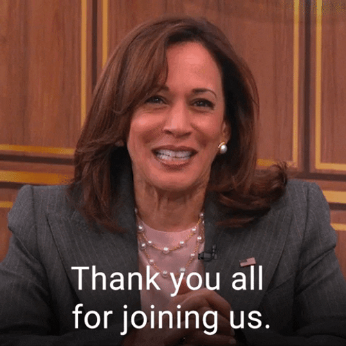 Smiling Kamala Harris Thank You All GIF