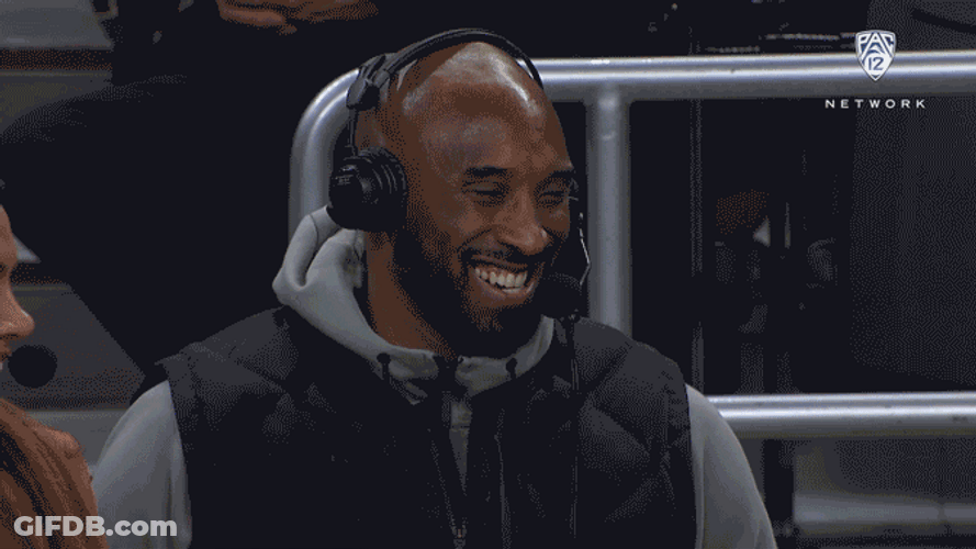 Smiling Kobe Bryant Interviewed GIF